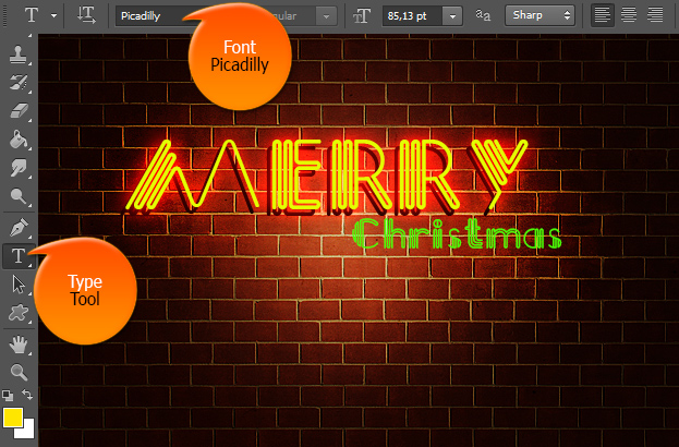 how-to-create-a-merry-christmas-neon-wall-sign-text-effect-in-photoshop
