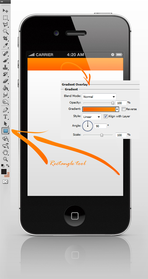 how-to-create-a-mobile-phone-ui-header-top-bar-in-photoshop