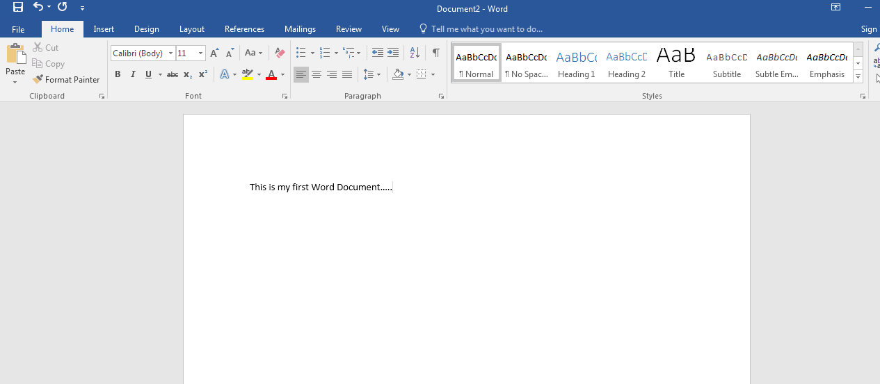 Create and Open your Document in Microsoft Word 2016 | Tutorials Tree ...